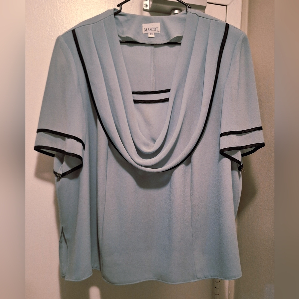 Mascot Plus Size Womans Light Blue Blouse